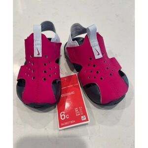 Nike Sunray Protect 2 TD Toddler Sandals Berry Pink White 943827-604 Size 6C